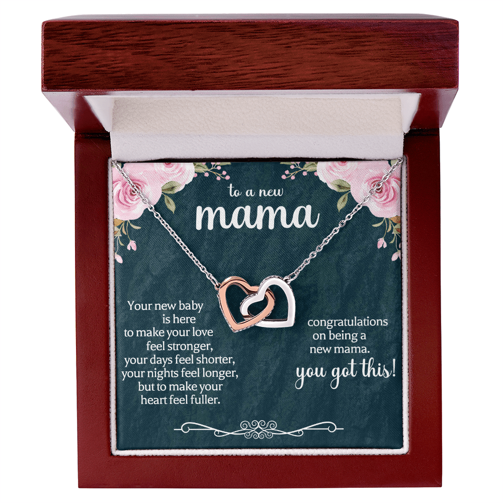 mama to be necklace silver chain detail